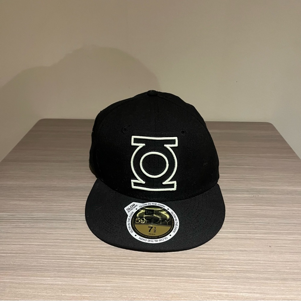 Green Lantern New Era 59Fifty Cap Size 7 1/2 Fitted Hat Glow In the Dark
